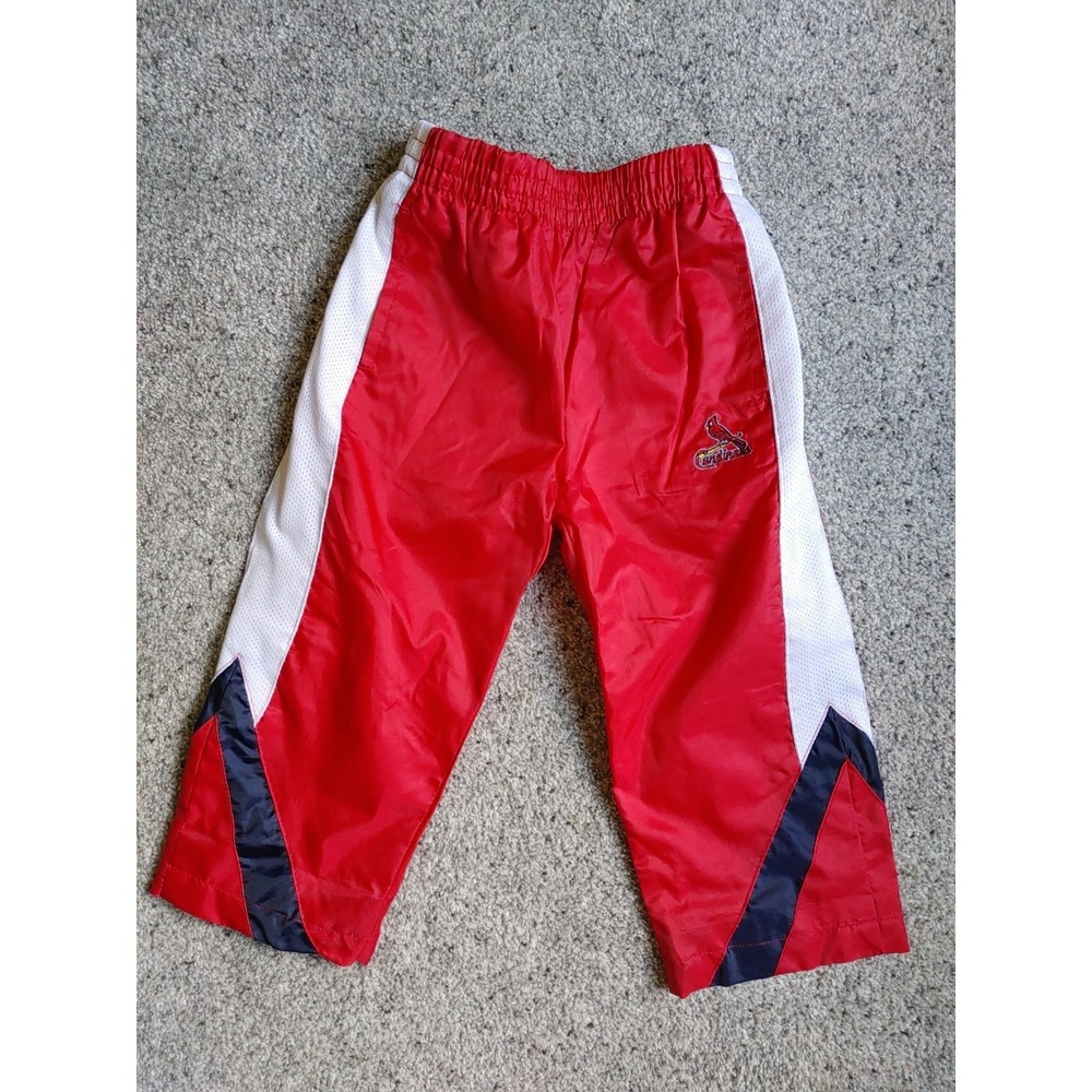 90s St. Louis Cardinals Toddler 18mo Trackpants Windbreaker Red Mesh Lined